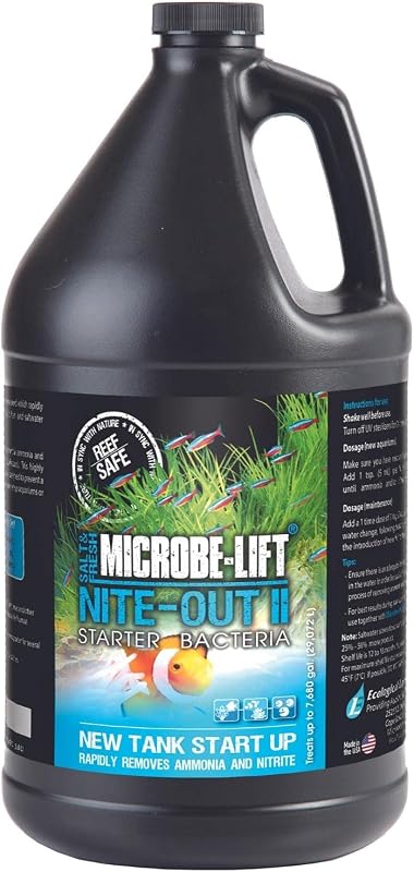 Bactéria para Aquário MICROBE-LIFT Nite-Out II para Água Doce e Salgada 3,78 L (NITEHG1)