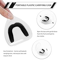 Vista 5 de Paquete de 5 protectores bucales para niños y jóvenes, para deportes, niños y niñas, con funda, protector bucal deportivo para fútbol, lacrosse