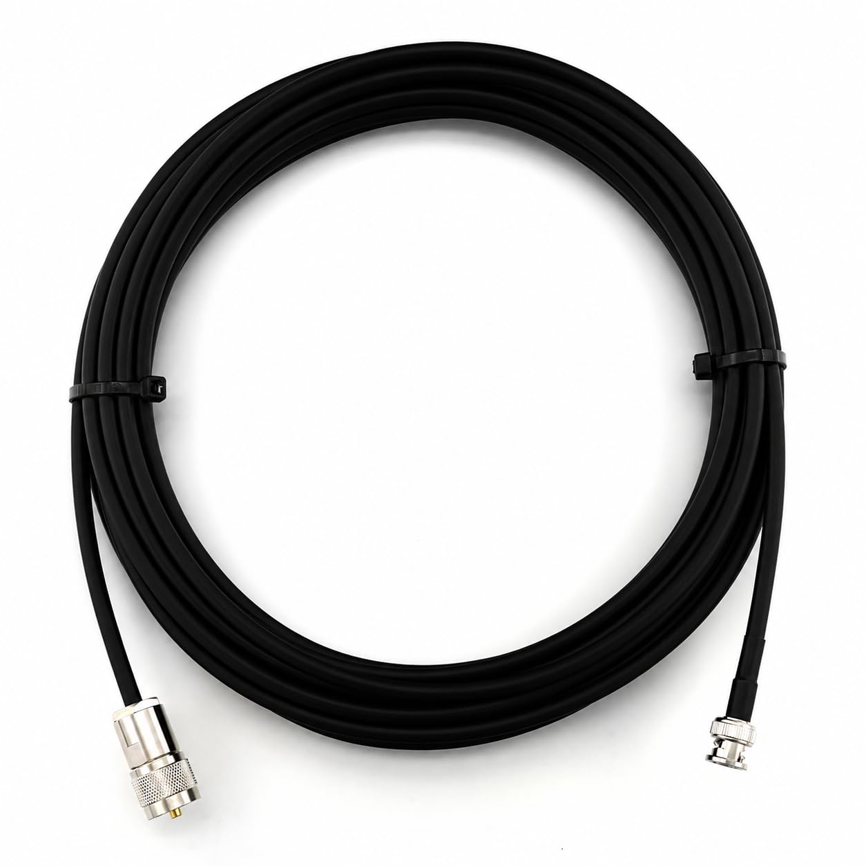 25m BNC macho a PL259 Cable coaxial UHF RG8X CB — Cable coaxial de extensión BNC a UHF macho 50 Ohm — para radio HAM CB, antena, medidor SWR, radioaficionado, onda corta, RF