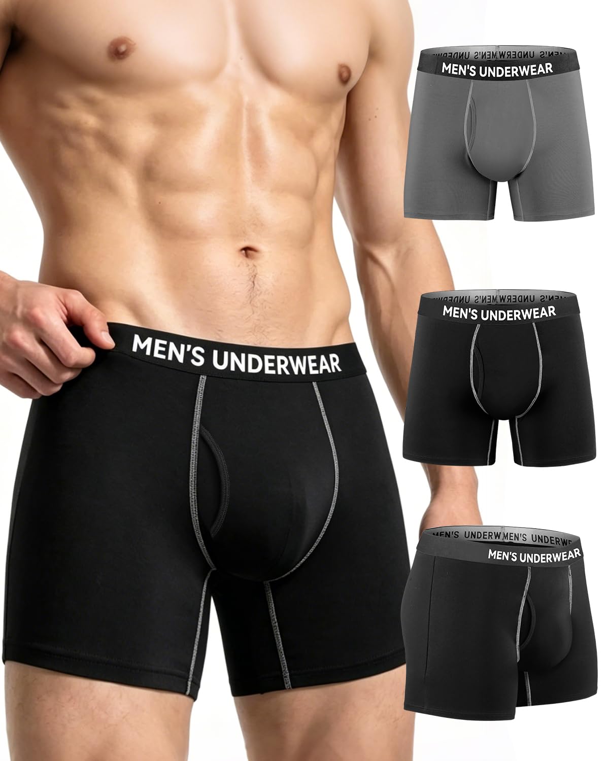 Incontinence Underwear for Men, Mens Incontinence Underwear Washable | Leak Proof Boxer B…