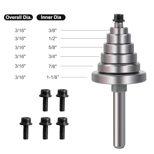 Miniatura 14 de Juego de reemplazo de rodamientos de broca de enrutador de rodamientos de brocas para enrutador Diámetro interior: 3/16 "y diámetro exterior: 3/8