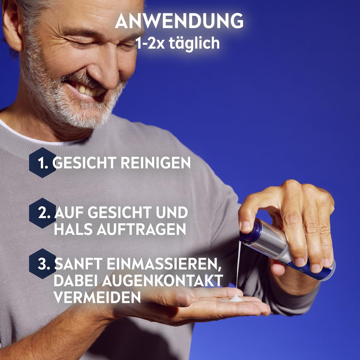 NIVEA MEN Hyaluron Przeciwzmarszczkowy krem-żel nawilżający do twarzy dla mężczyzn z kwasem hialuronowym i pro-retinolem, 50 ml