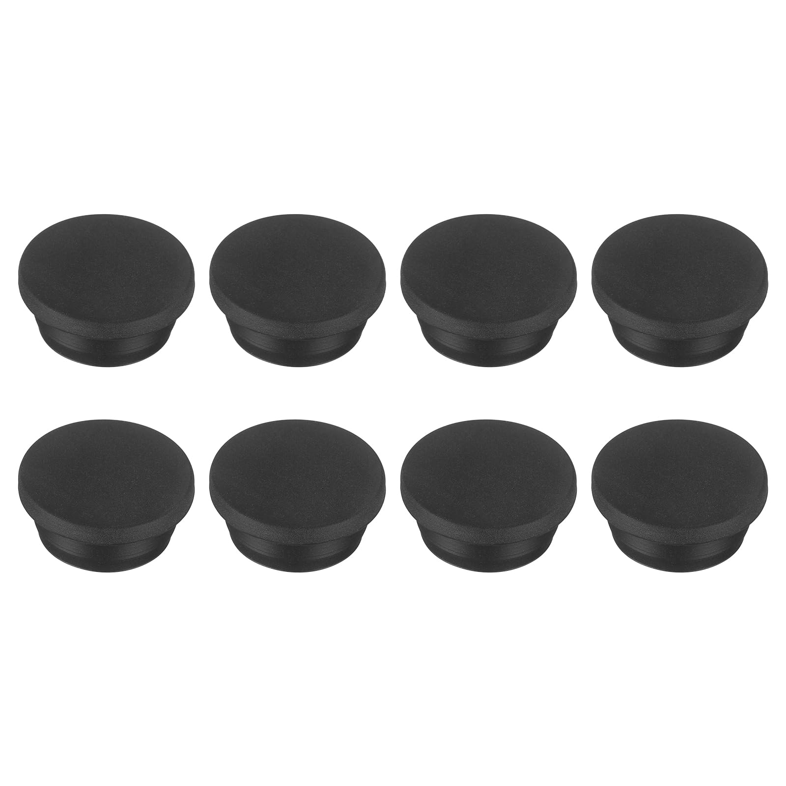 sourcing map 8pcs T-Shaped Silicone Plugs 32.3mm 1-9/32 Inch Dia Snap in Plug Hole Seal Cover Round Rubber Stopper for 31.5-32.3mm Holes Kitchen Rubber Bulkheads Waterproof Sealing, Black