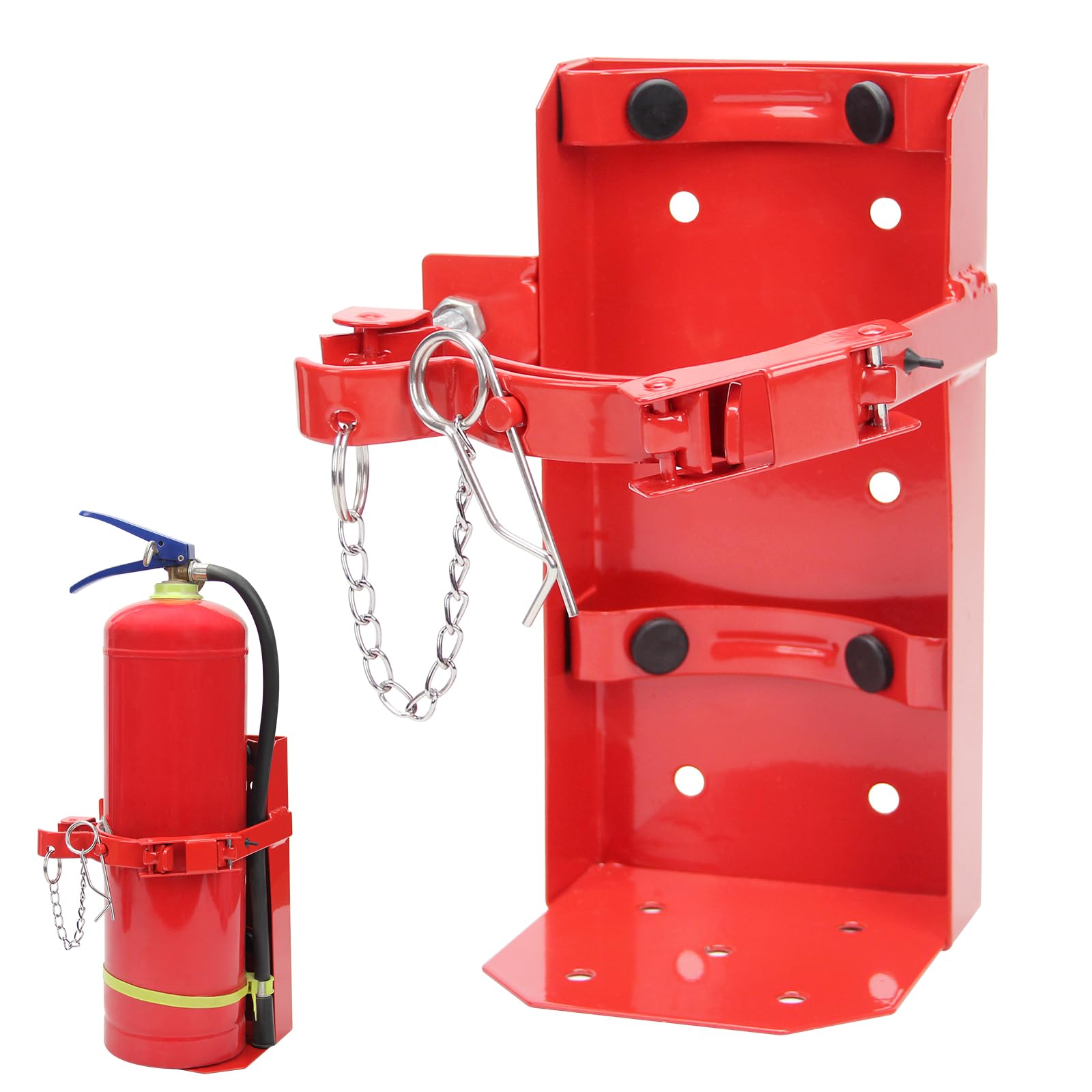 Soporte de pared resistente para extintor de incendios de 20 libras, soporte de extintor para casa, coche, camión, escuela, garaje, vehículo, barco, camión, color rojo genérico