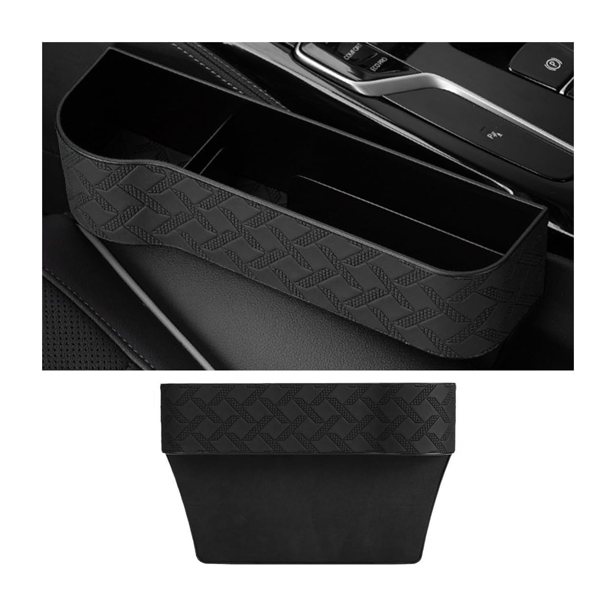 HLBLLRUXT For VW Tiguan Touareg Touran Atlas GOL 2000-2023 2024 Car Seat Gap Filler Organiser, Premium Car Console Side Pocket Storage Box Car Seat Gap Filler,LHD-B