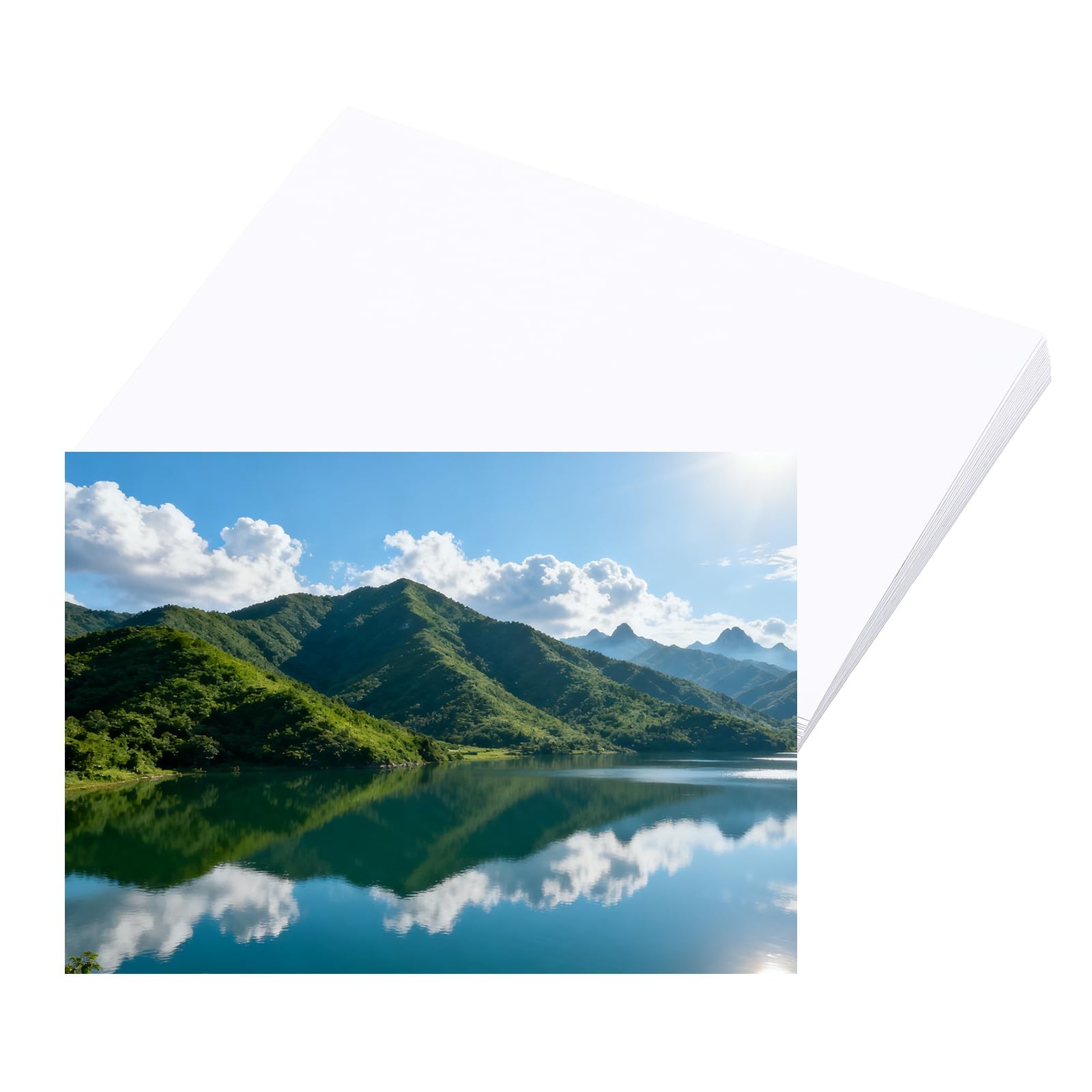 PATIKIL 7"x5" RC Satin Photo Paper, 25 Sheets Inkjet Printing Picture Paper Instant Dry Picture Printing 260GSM Resin Coated for Dye Ink Inkjet Printer DIY Album