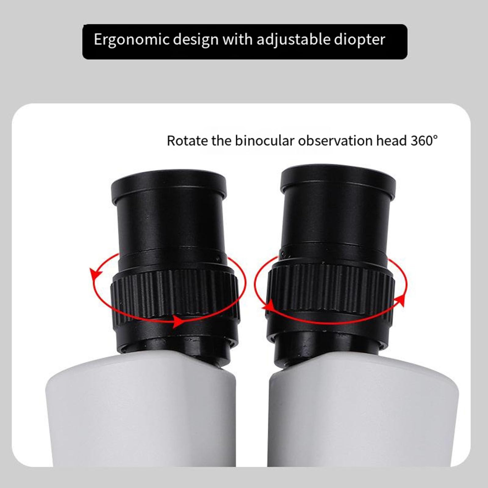 Microscopio binocular 7-45X Kit de microscopio estereoscópico Lente giratoria de 360° con luz LED y soporte Microscopio estereoscópico industrial