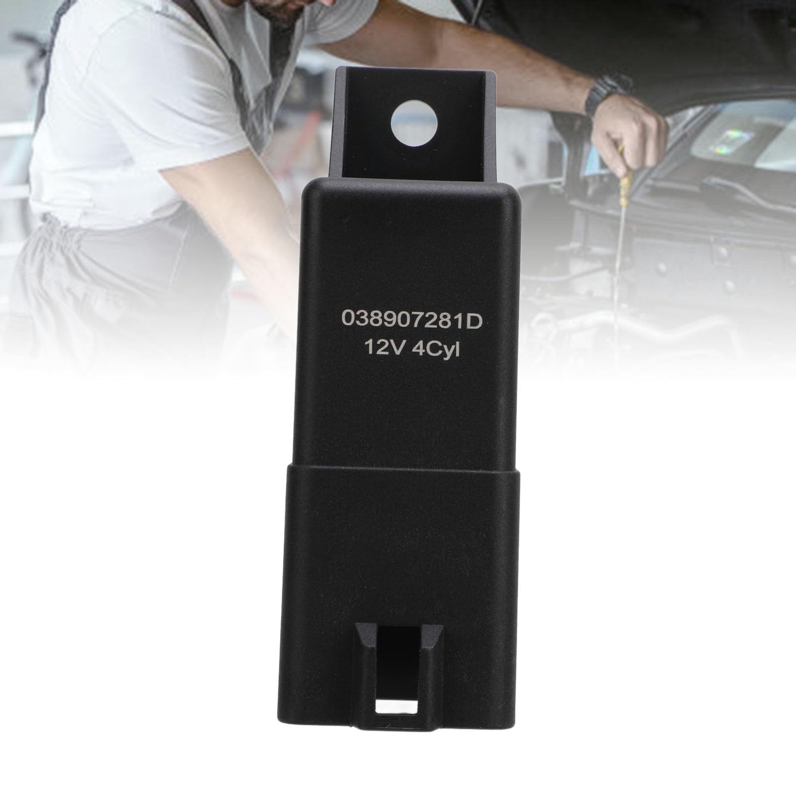 Relais de Bougies de Préchauffage à 9 Broches 0281003038, 038907281D, unité de Contrôle de Performance Stable, Compatible avec Altea, Matériau ABS, Tension 12 V