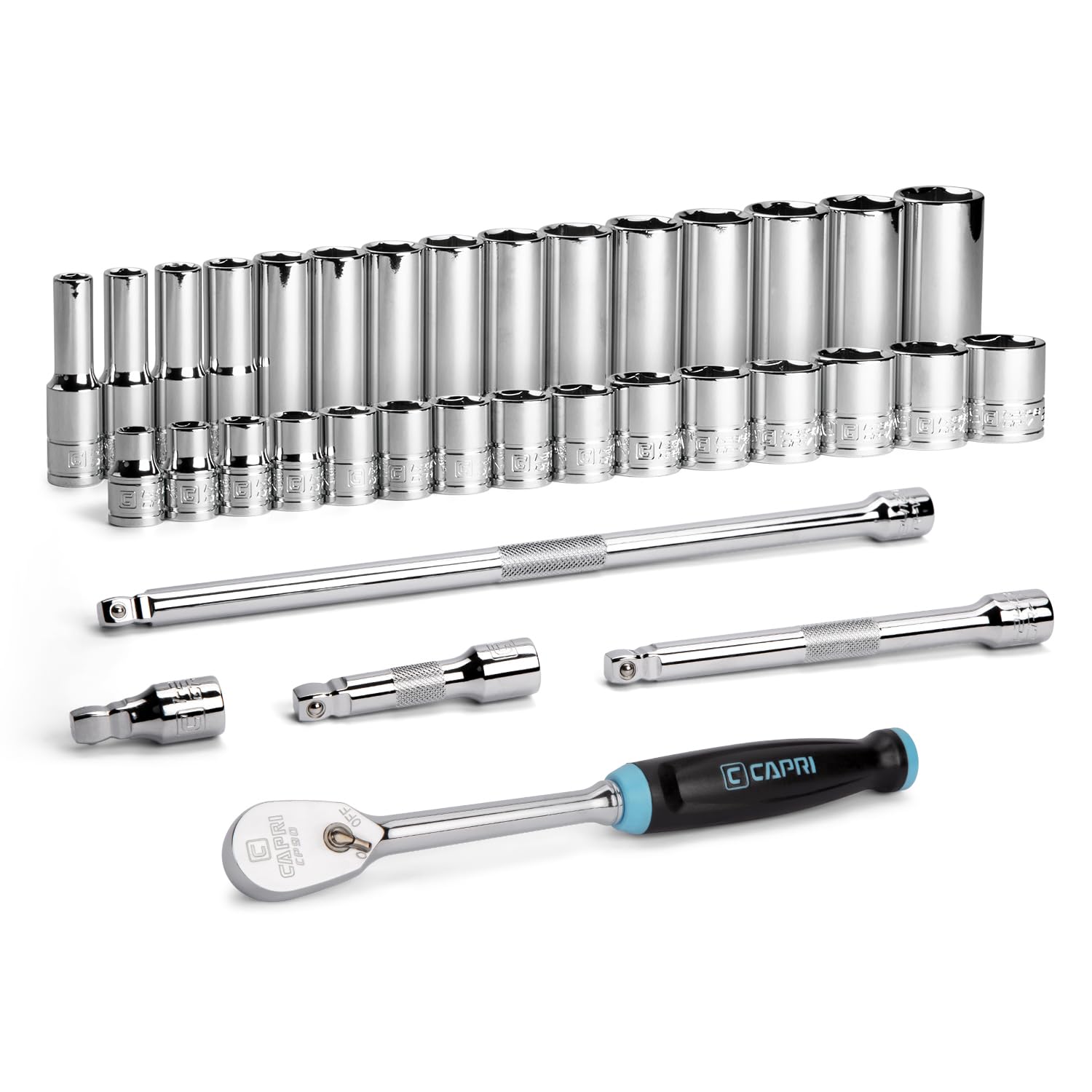 Amazon.com: Capri Tools 3/8 in. Drive Master 6-Point Chrome Socket