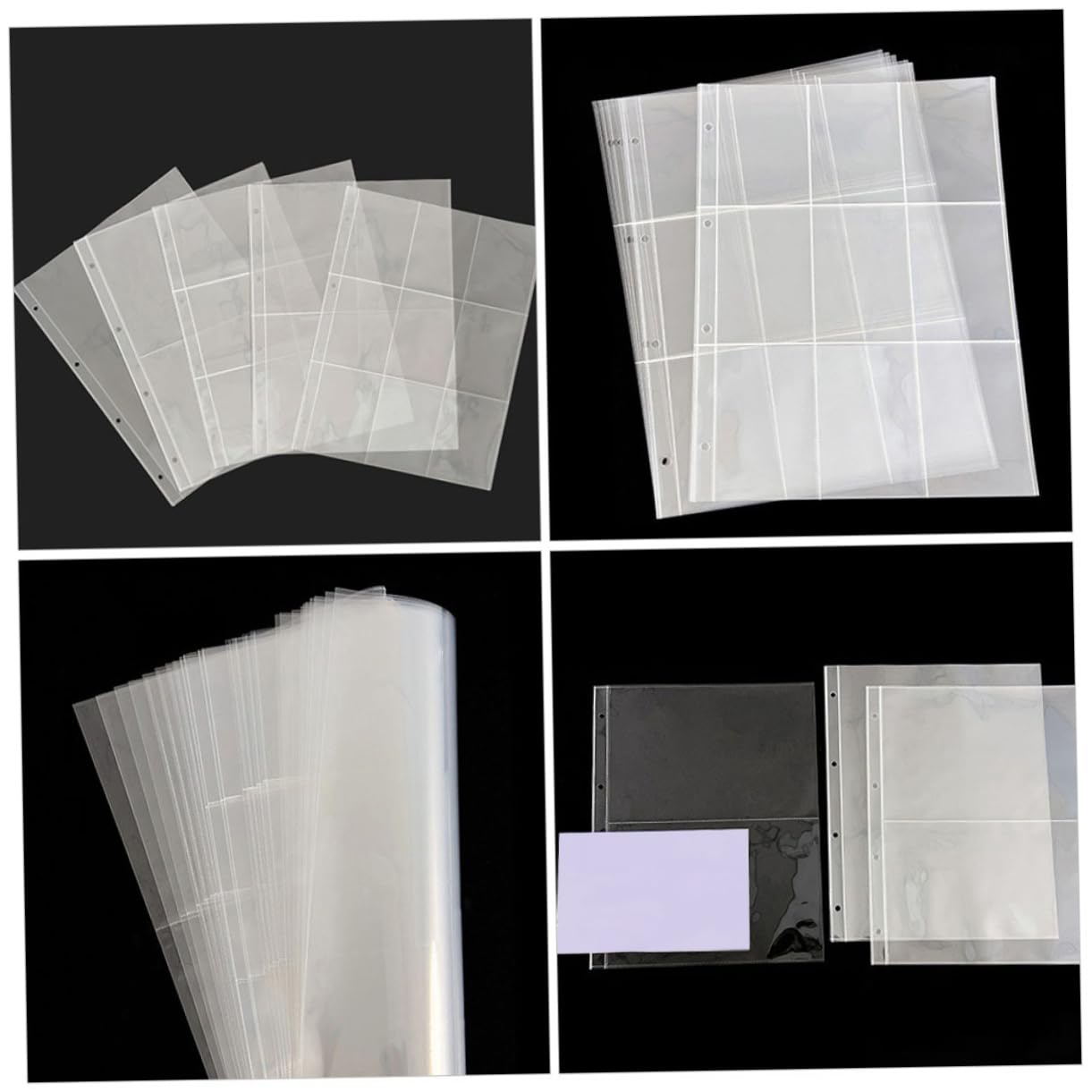 Ciieeo 20Pcs Photo Card Sleeves for Albums Loose Leaf Pages Photo Holders for Picture Books for Collecting Memorable Moments