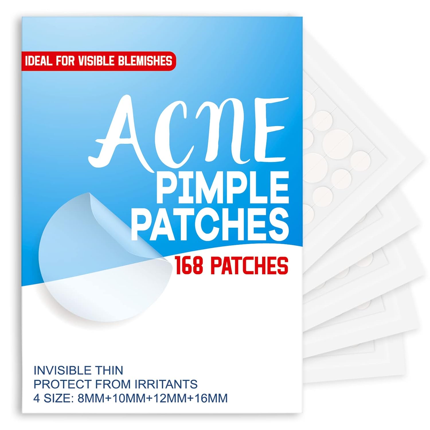 Acne Pimple Patches for Face Invisible Thin 4 Sizes