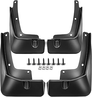 A-Premium Set of 4PCS Mud Flaps Splash Guards Mudguards Mudflaps with Hardware Accessories Compatible with Hyundai Santa Fe 2019-2021, Sport Utility, Bolt On, Front and Rear (Driver & Passenger Sides)