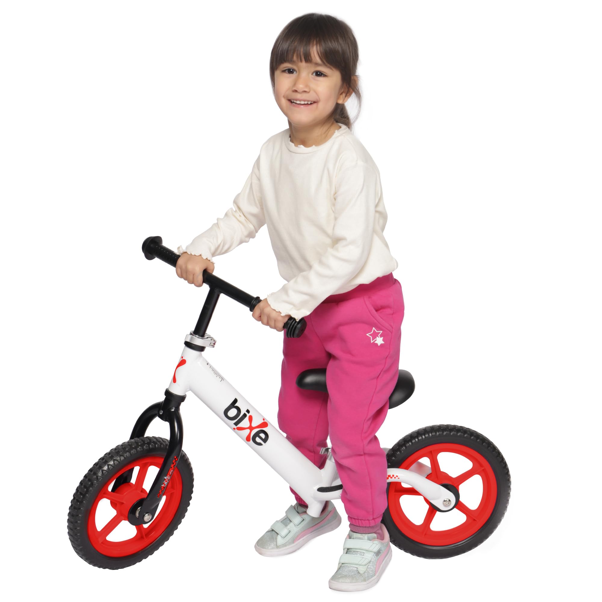 BixeBalance Bike - 30.5 cm (12") Training Bikes for Kids and Toddlers - 1.8kg (4lbs) Kids' Balance Bike - Children Ages 3, 4, 5 - No Pedal Push Bicycle for Boys or Girls - Red