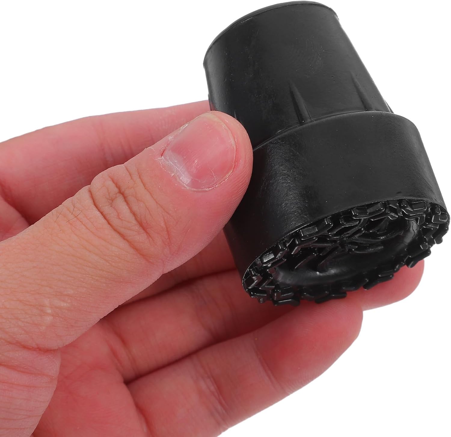 10pcs Black Rubber Cane Tips Replacement Walking Stick Ends Anti-Slip Sturdy Crutch Feet for Seniors Mobility Aid Accessories