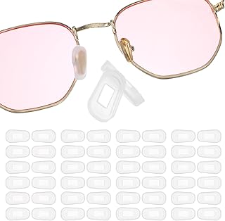 24 Pairs Silicone Nose Pads Covers Slip-on Eyeglasses Nose Bridge White Anti-Slip Bridge Pads