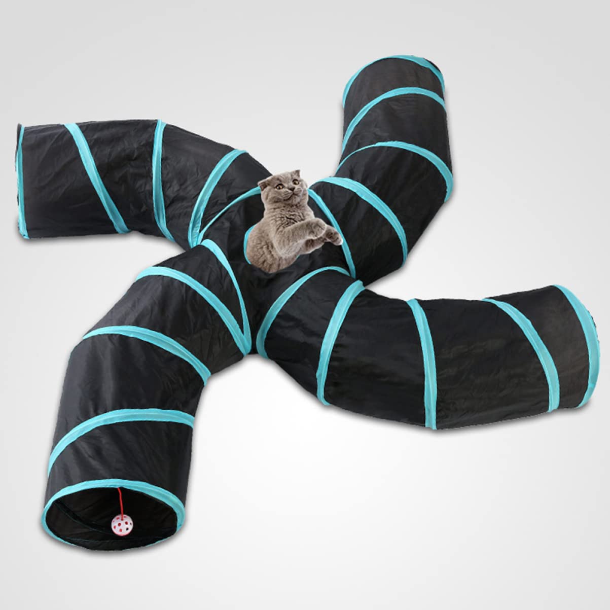 Toddmomy Jouets pour Chat Tunnel Pliable en Forme De S Jouet Interactif pour Chaton