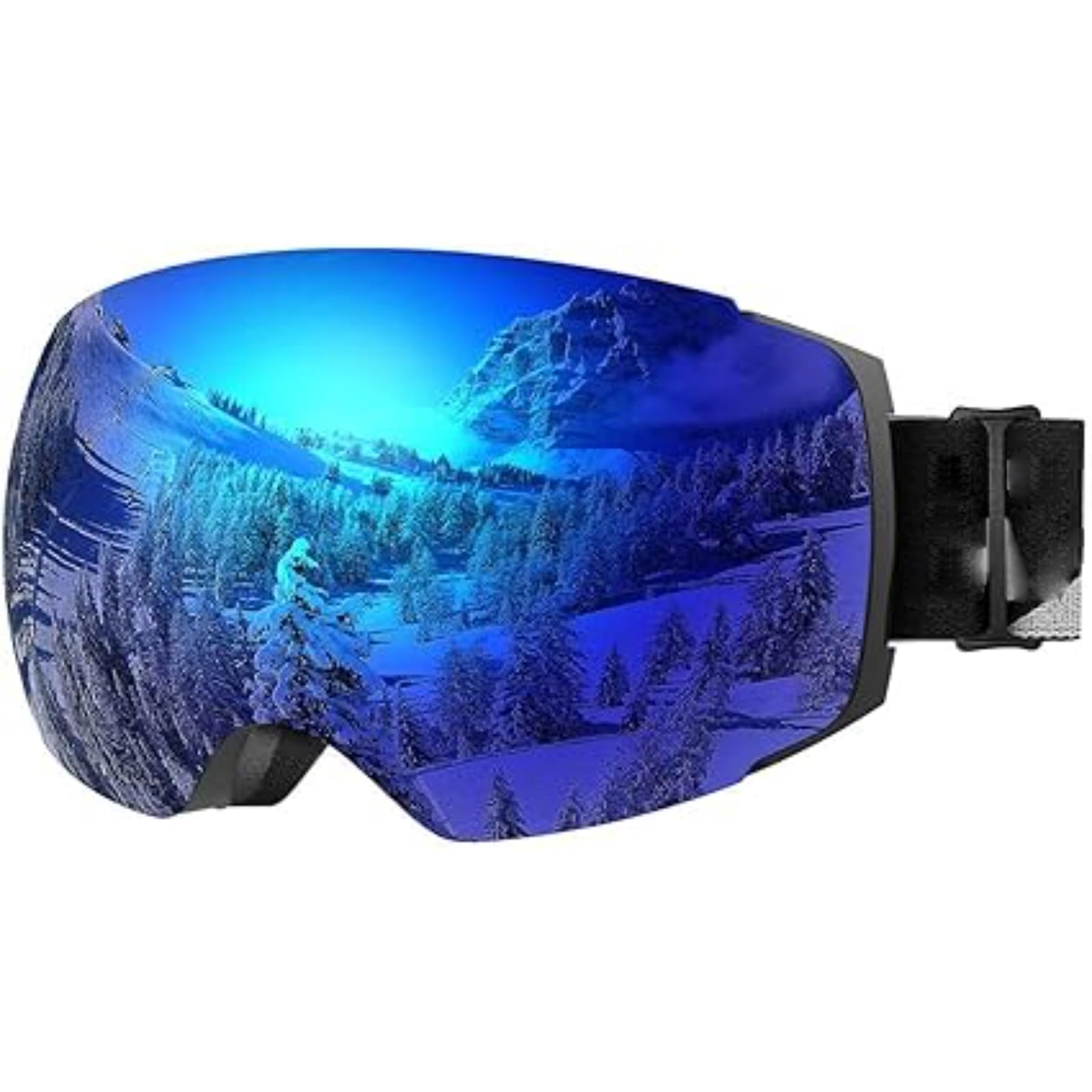 NALACAL Ski Goggles PRO, Ski Goggles, Frameless, Interchangeable Lens, UV400 Protection Snow Goggles for Men & Women, Men Women Anti-Fog Snow Goggles, UV Protection Snowboard Goggles for Adult Youth