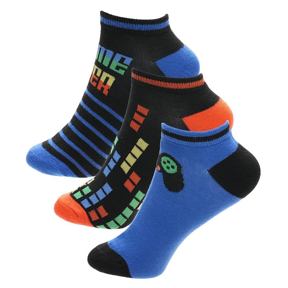 A2Z 4 Kids Chłopięce dziewczęce skarpety do sneakersów, 6 sztuk, niski krój, skarpety sportowe z elastanem, oddychające, szkolne, na co dzień, skarpety do trenera, wielopak na co dzień, wygodne