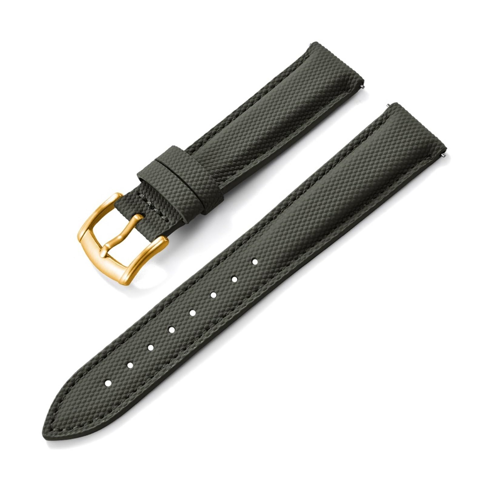 Generico Correa deportiva de liberación rápida de lona para velas - Nylon, ajuste universal de 18-22 mm (Green-Gold Buckle,22 mm)