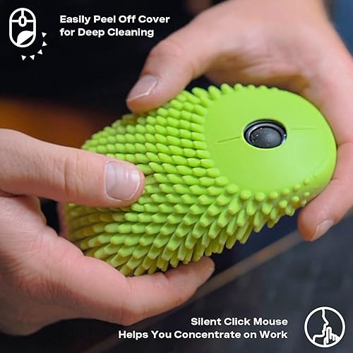 Miniatura 5 de HedgeHog Health Hoglet - Mouse inalámbrico para computadora, herramienta para ansiedad bonita, funcional y táctil. Combina alivio del estrés con