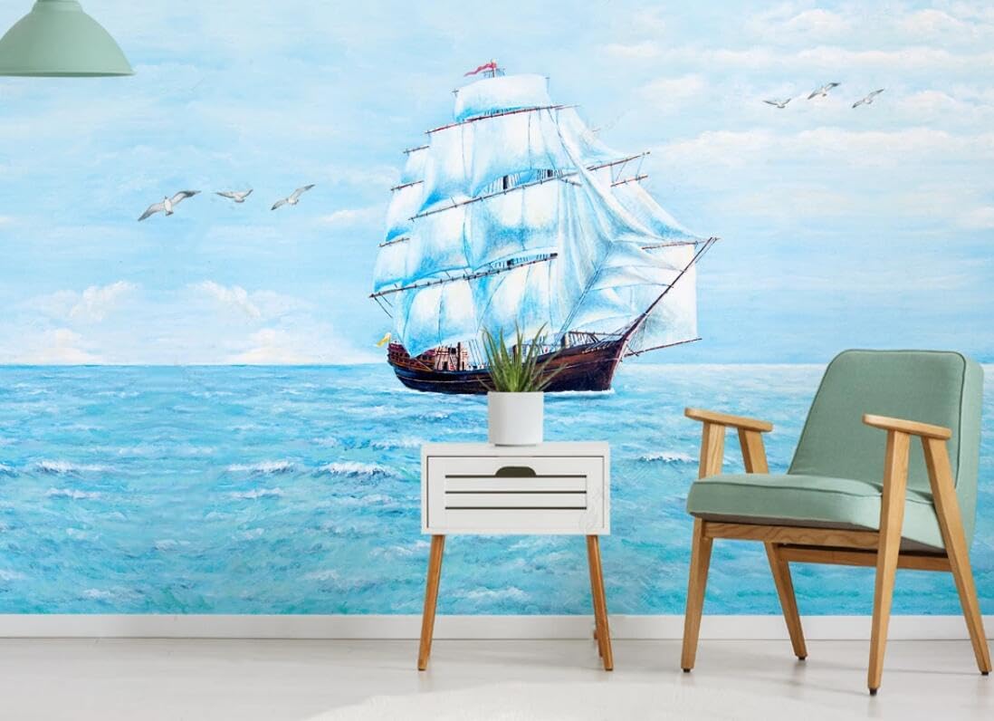 Tapisserie murale paysage marin pour créer un salon zen et lumineux