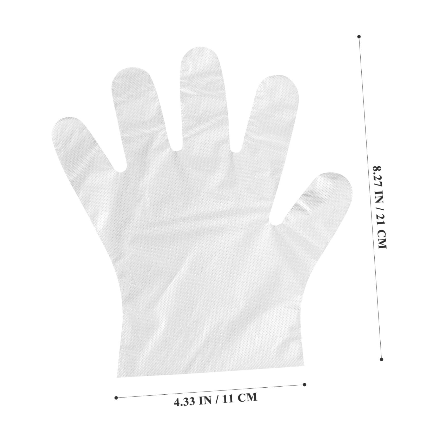 IWOWHERO 100pcs Large Size Gloves for Dry Hands Ambidextrous Waterproof Work Gloves for Food Hair Dyeing Kitchen Dust