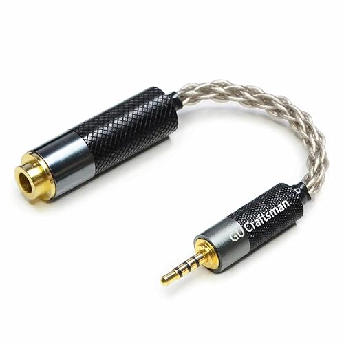 Miniatura 8 de GUCraftsman Cable adaptador de auriculares portátil de 0.138 in macho a 0.173 in equilibrado hembra Cable adaptador de auriculares portátil de