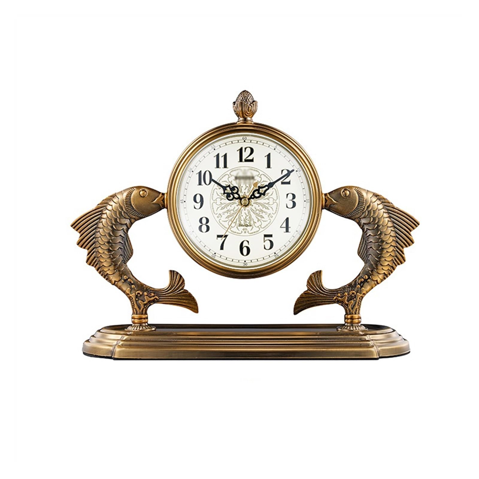 B3F7M4R9J2 Table clock Retro Desktop Desk Clock 6.2-inch dial Feng Shui Ornaments Home Decorations for Living Room Bedroom Shelf