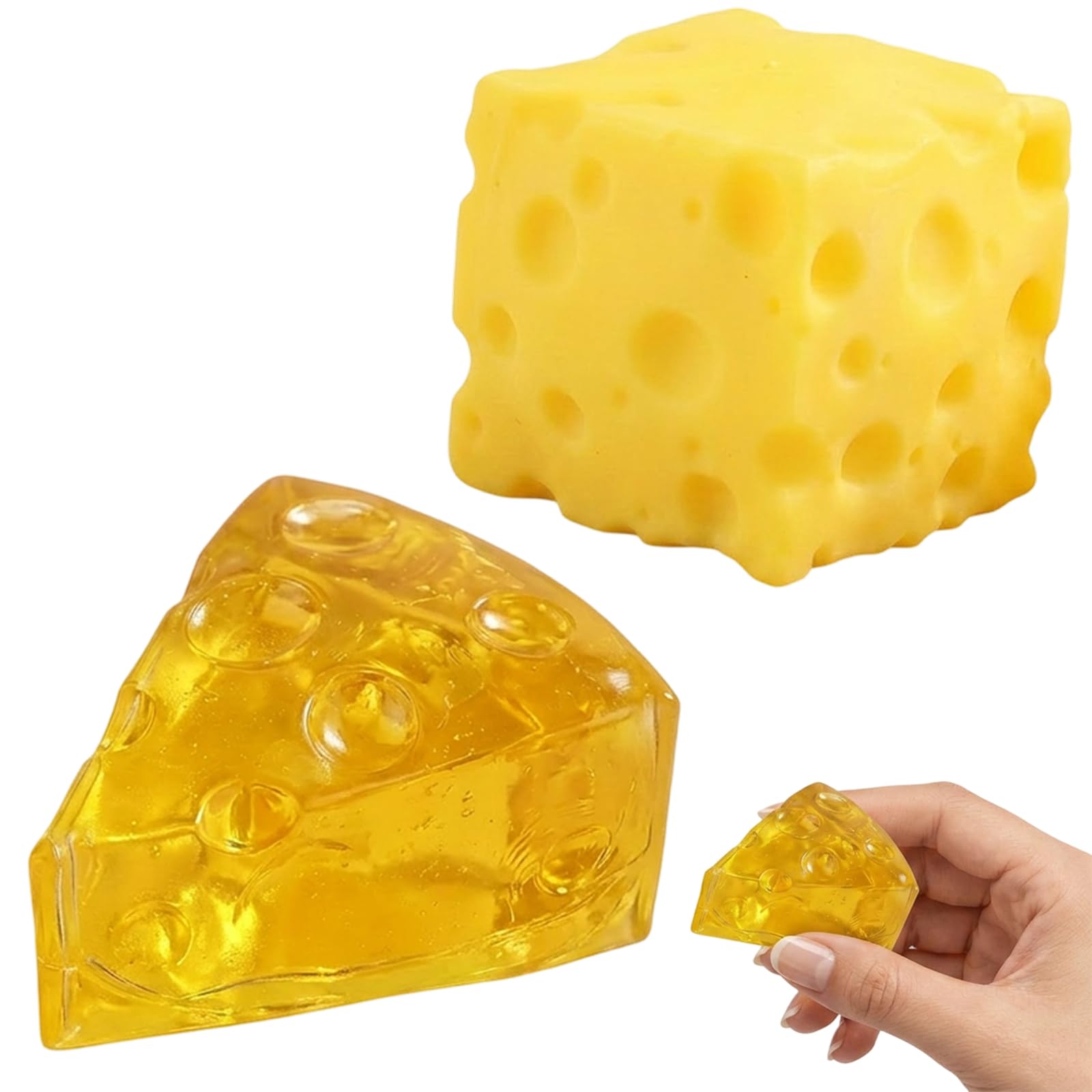 2 PCS Cheese Squishy, Butter Squishy, Ornamental Design, Exquisite Simulation Shape, Suitable For Home Desktop Decoration, Office Display And Soft Ornament Collectors