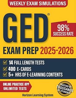 GED Exam Prep: The Complete Study Guide for All Subjects with 14 Full-Length Practice Tests, 1,200+ Questions & Detailed Answer Explanations | Proven Strategies to Pass on Your First Try