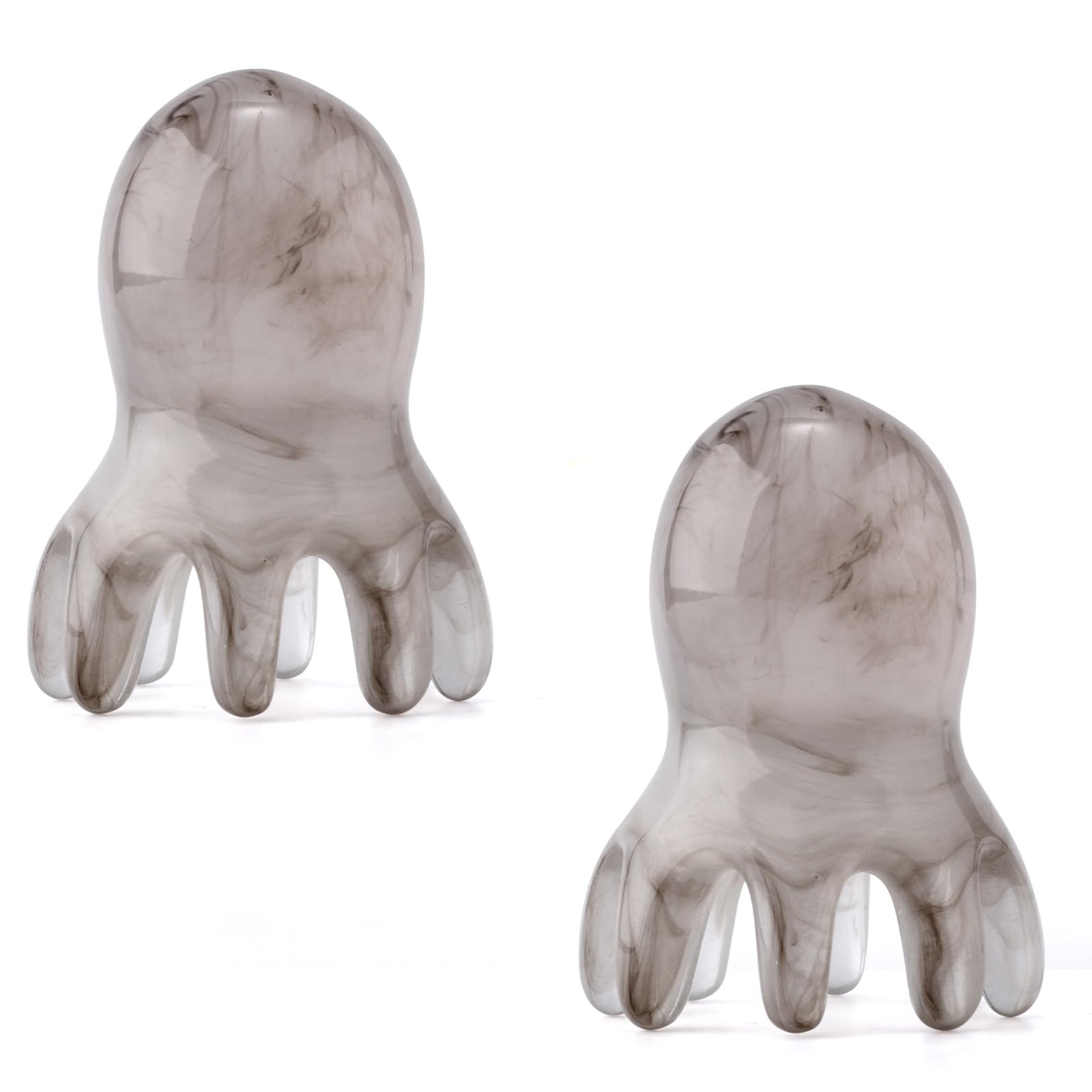 Gosknor 2uds Masajeador Cuero Cabelludo con Forma Pulpo, Resina Manual Masajeador de Cuero Cabelludo con Diseño Acupresión de 8 Puntos para Relajación Cabeza y Cuerpo y Crecimiento del Cabello