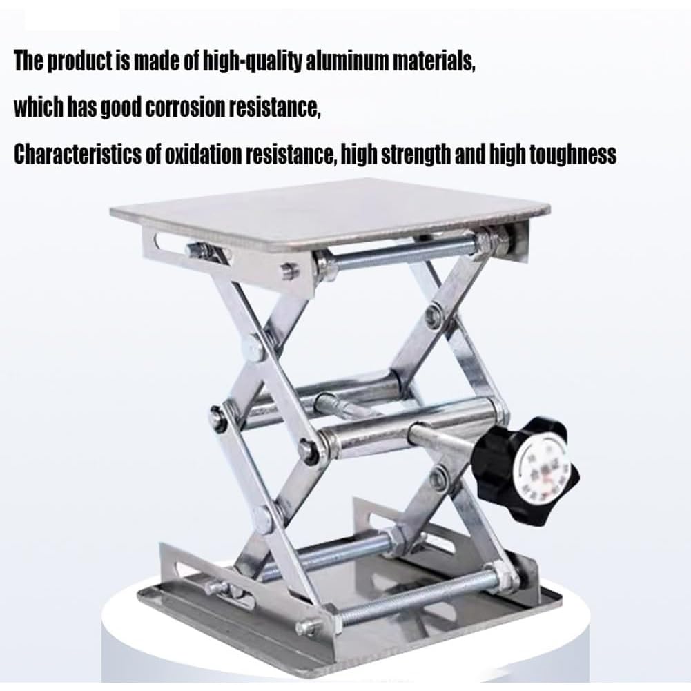 Mesa elevadora de tijera, estante de acero inoxidable para gato de laboratorio, gran capacidad de carga para un fácil manejo y transporte