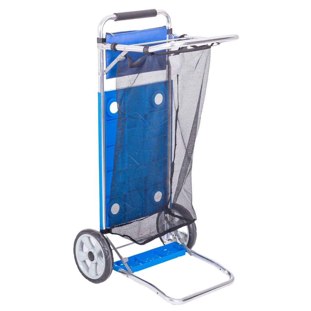LOLAhome Mejorado y renovado. Carro portasillas Plegable de Aluminio con 2 Ruedas de 52x37x105 cm y función Convertible en Mesa…