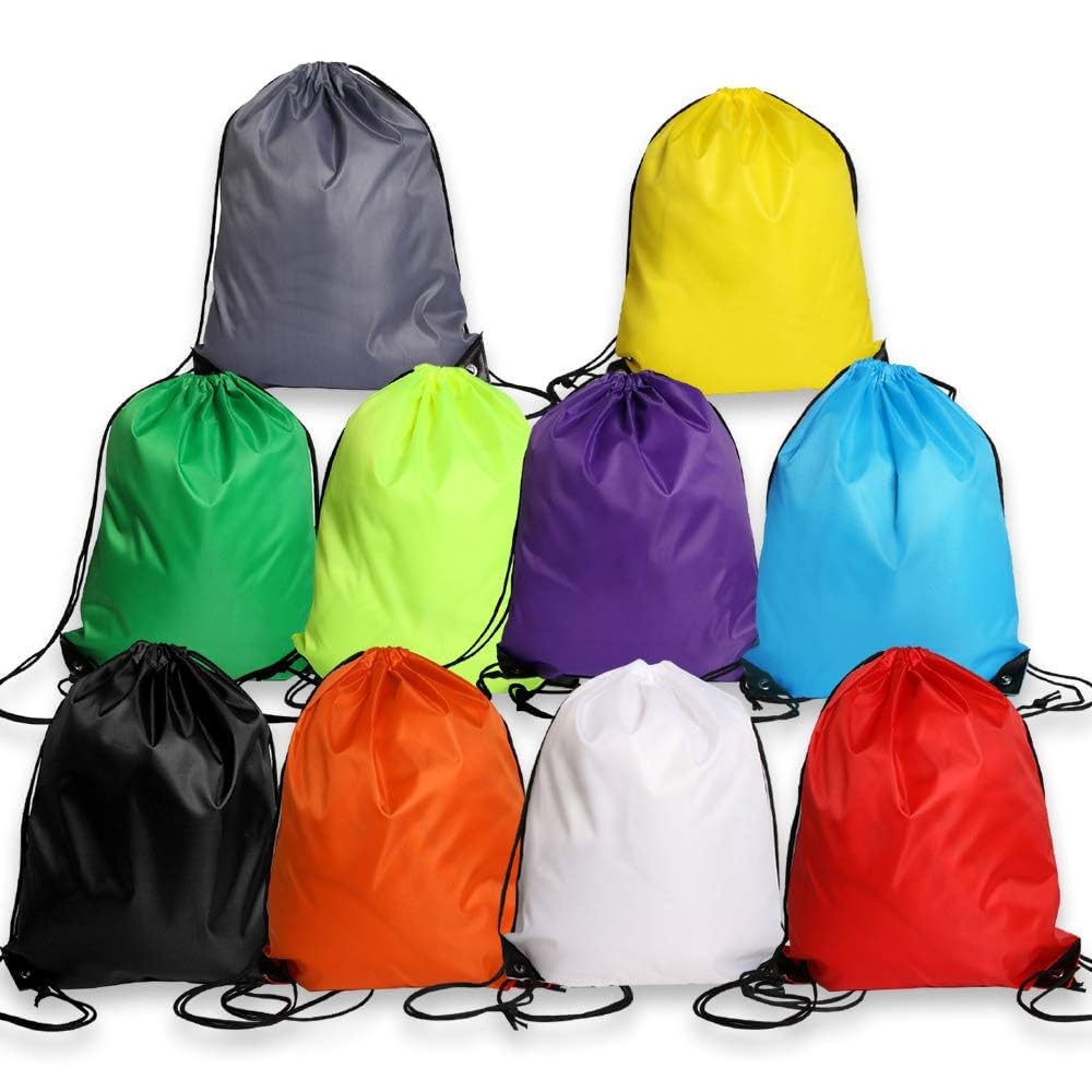 Joyzzz Drawstring Bags Pack Waterproof Running Backpacks for School Children Durable Multiple Colors Gift Bags for Beach Party Outdoor Travel Sport Hiking Climbing Swimming, 10 Years