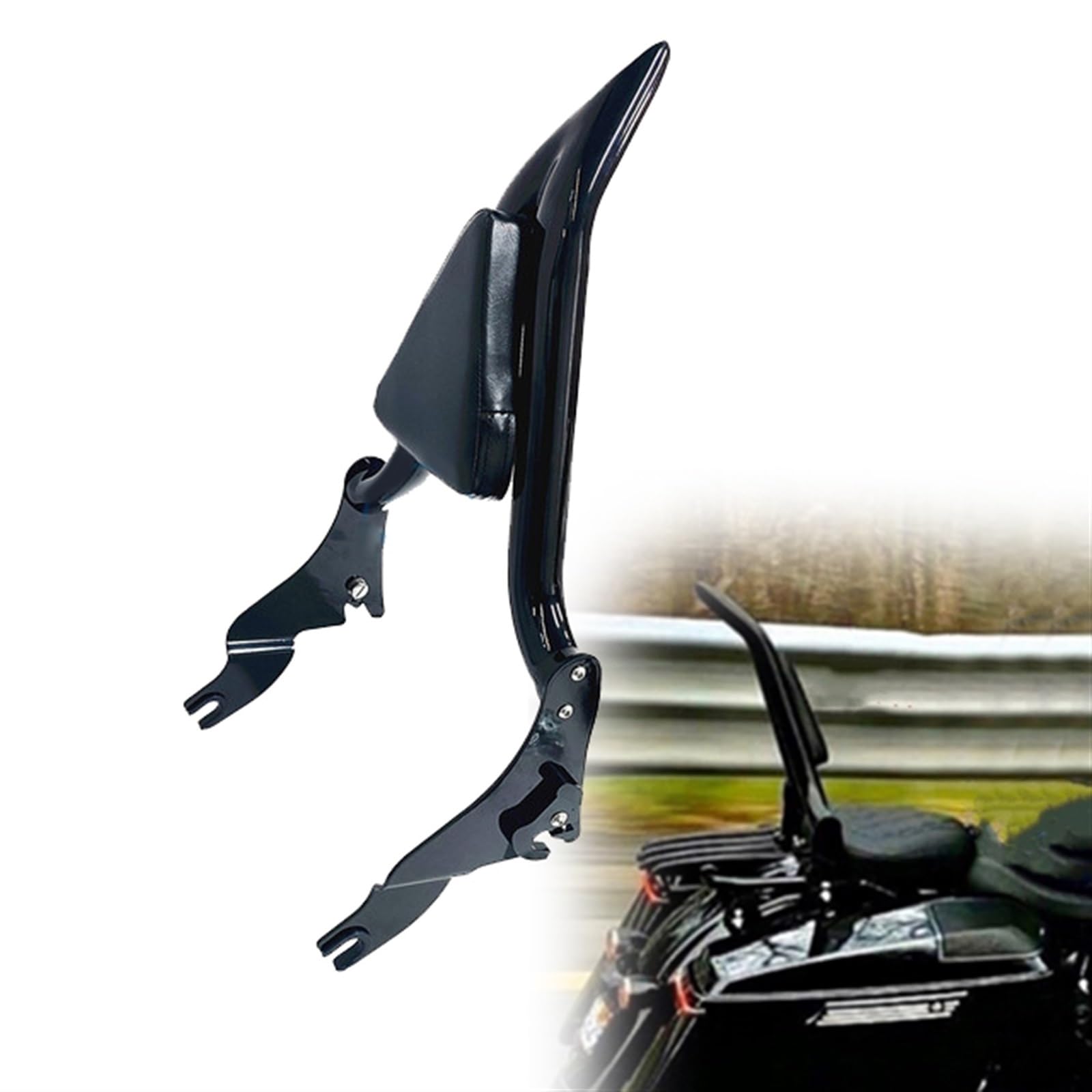 Sissy bar passager et porte-bagages arrière Harley Touring, l'allié des longs road-trips