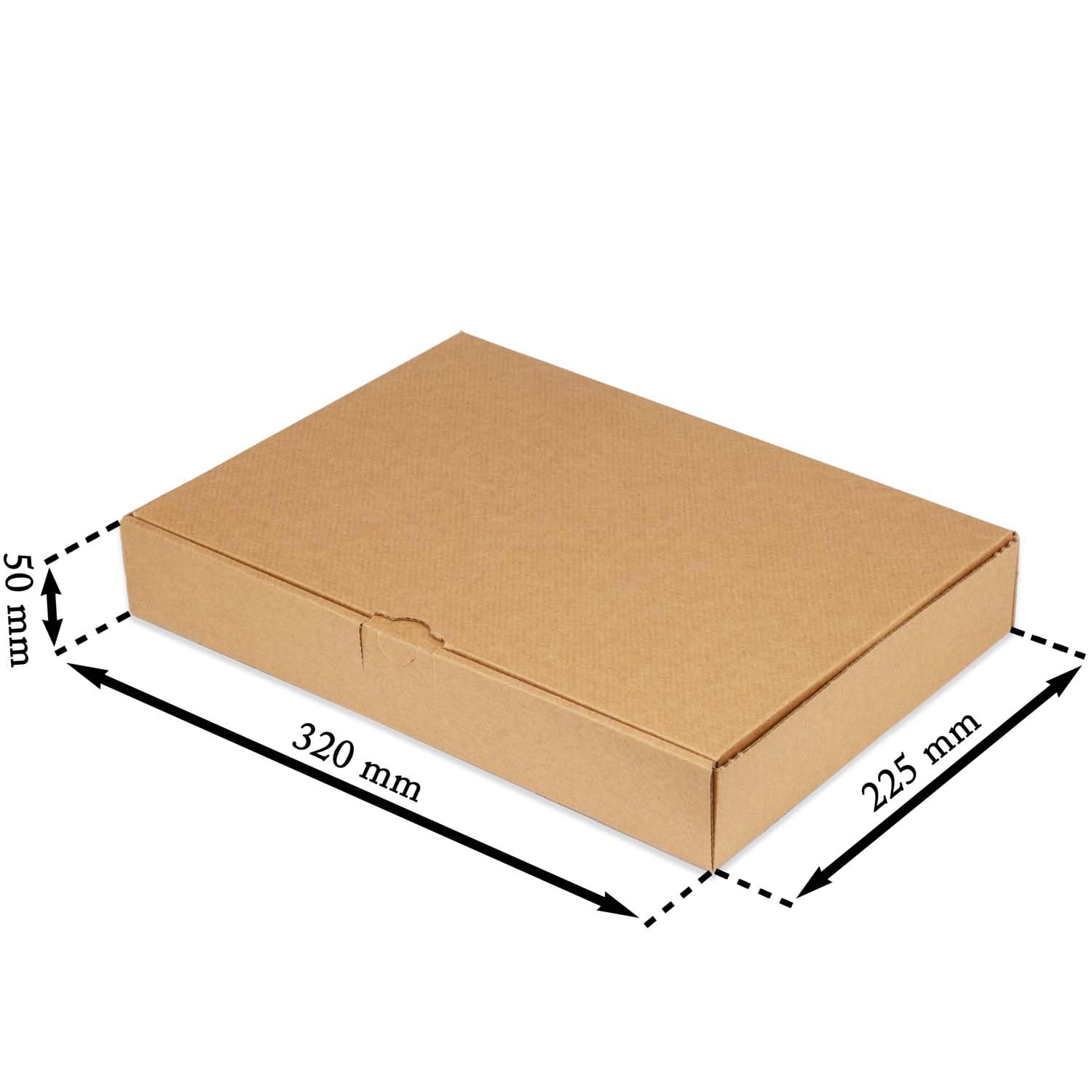 Maxibriefkartons 320 x 225 x 50 mm MB-4 braun Maxibrief Karton Faltschachtel stabil Versandkarton für Post DHL Versand DIN A4 Warensendung Büchersendung Versandschachtel (1000 Stück)