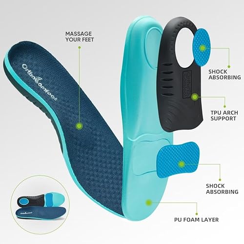 Miniatura 4 de OrthoComfoot Zapatos deportivos ortopédicos ultraligeros para mujer, con soporte de arco con cordones para alivio de la fascitis plantar, tenis