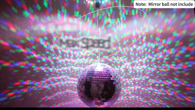 Image of Remote Control 5 RPM-9 RPM Adjustable Mirror Ball Rotating Motor with 24 RGB Led Light for 4 6 8 12 inch Disco Balls (Not Include) for Party Decoration DJs Bands Pubs (USB /Battery Powered)