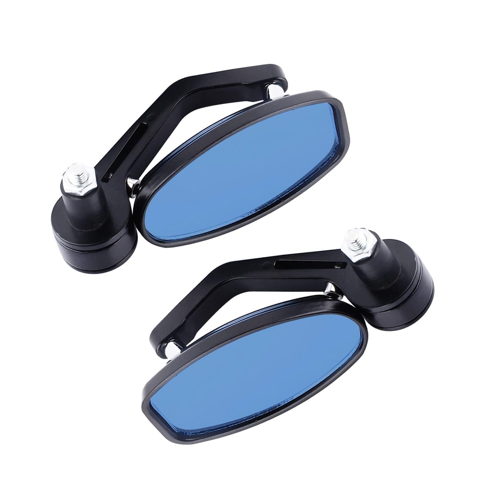 Rétroviseur de Guidon de Moto, 7/8" 22mm, Rétroviseurs Latéraux avec Embout pour Guidon