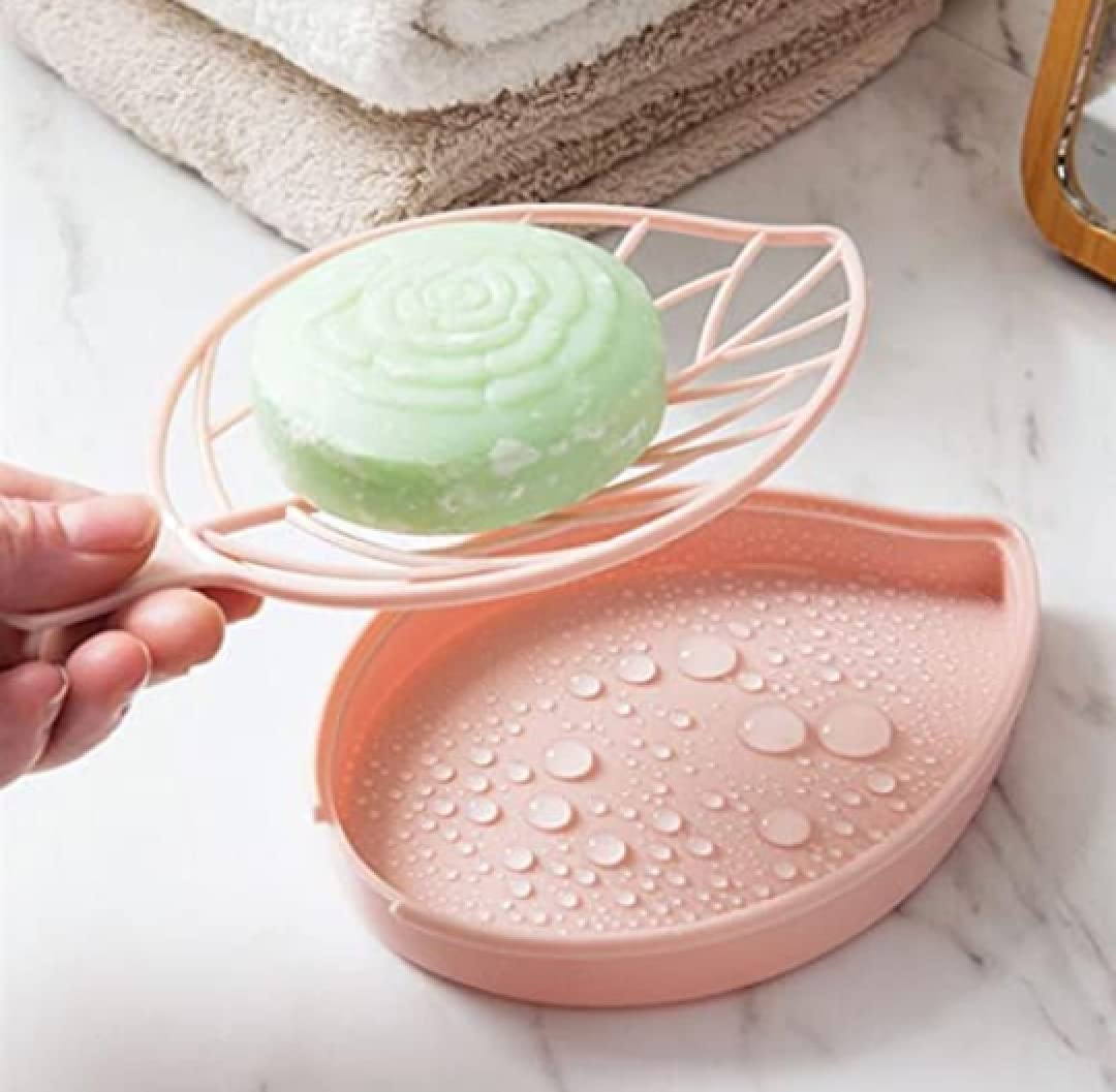 Prism Beautiful Leaf Shape Double Layer Soap Dish Case Holder Bathroom Accessory (Soap Dish - Set of 3) (B0B5D7YNK3) Amazon Price History, Amazon Price Tracker