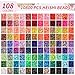 QUEFE 10800pcs Clay Beads for Friendship Bracelet Making Kit, 108 Colors Polymer Heishi Beads with Charms Preppy Beads Letter Beads for Jewelry Making Kit, for Gifts, Crafts