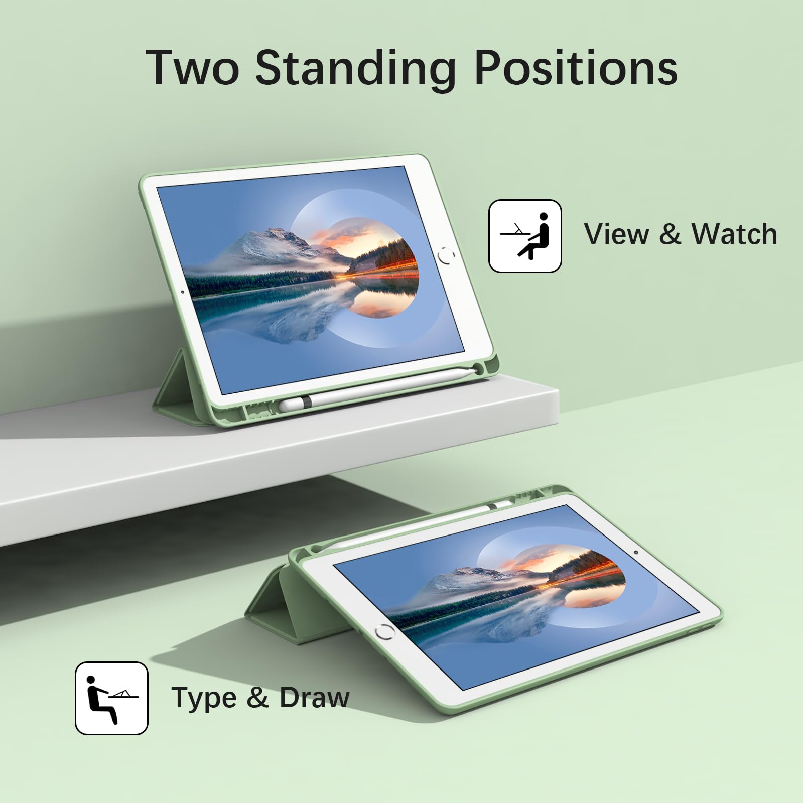 Case for 10.2 with Pen Holder (Matcha Green) - Image 4