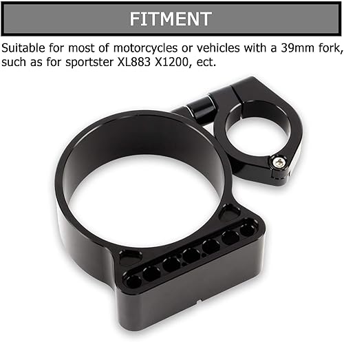 Miniatura 2 de Cubierta del soporte de reubicación del velocímetro de montaje lateral Cubierta del instrumento del velocímetro para Sportster 883 XL1200 883 Negro