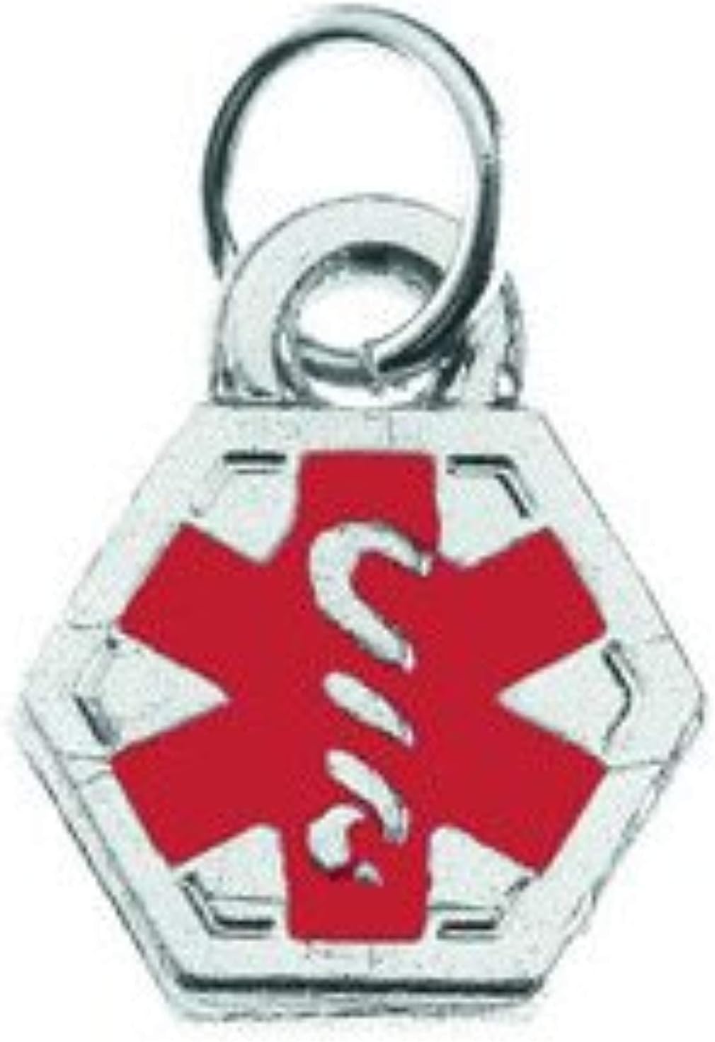 Medical Alert Symbol Mini Silver Charm