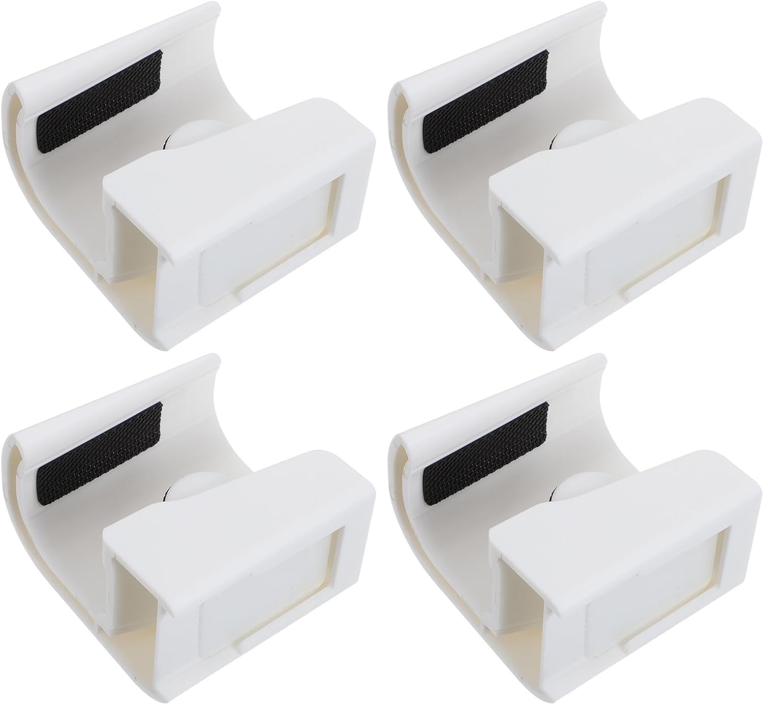 YARNOW 4pcs Wall Mount Broom and Mop Holder with Self Adhesive Hooks, Versatile Abs Storage Rack for Garden Tools and Mops, Space-saving Waterproof Organizer for Utility Room and Laundry
