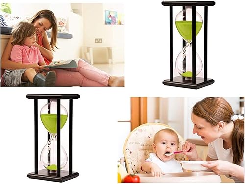 Miniatura 4 de Temporizador de reloj de arena para 60 minutos, temporizador de cristal de arena para cocina, sala de estar, oficina, escritorio, dormitorio,