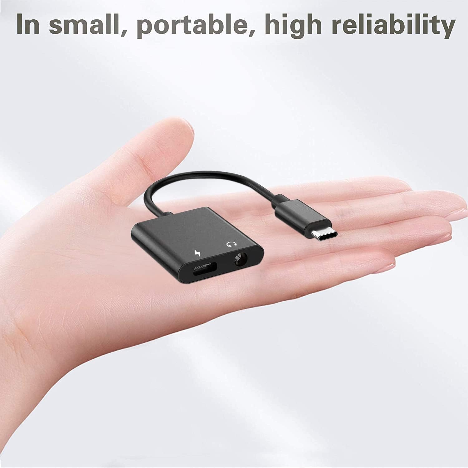 USB C to 3.5mm Headphone and Charger Adapter,2 in 1 USB C to Aux Audio Jack with PD Fast Charging Dongle Cable Cord,Compatible with Galaxy S22/S21/S20/S20+ Ultra,Note 20/10,Pixel 6/5/4/3 XL(Black)