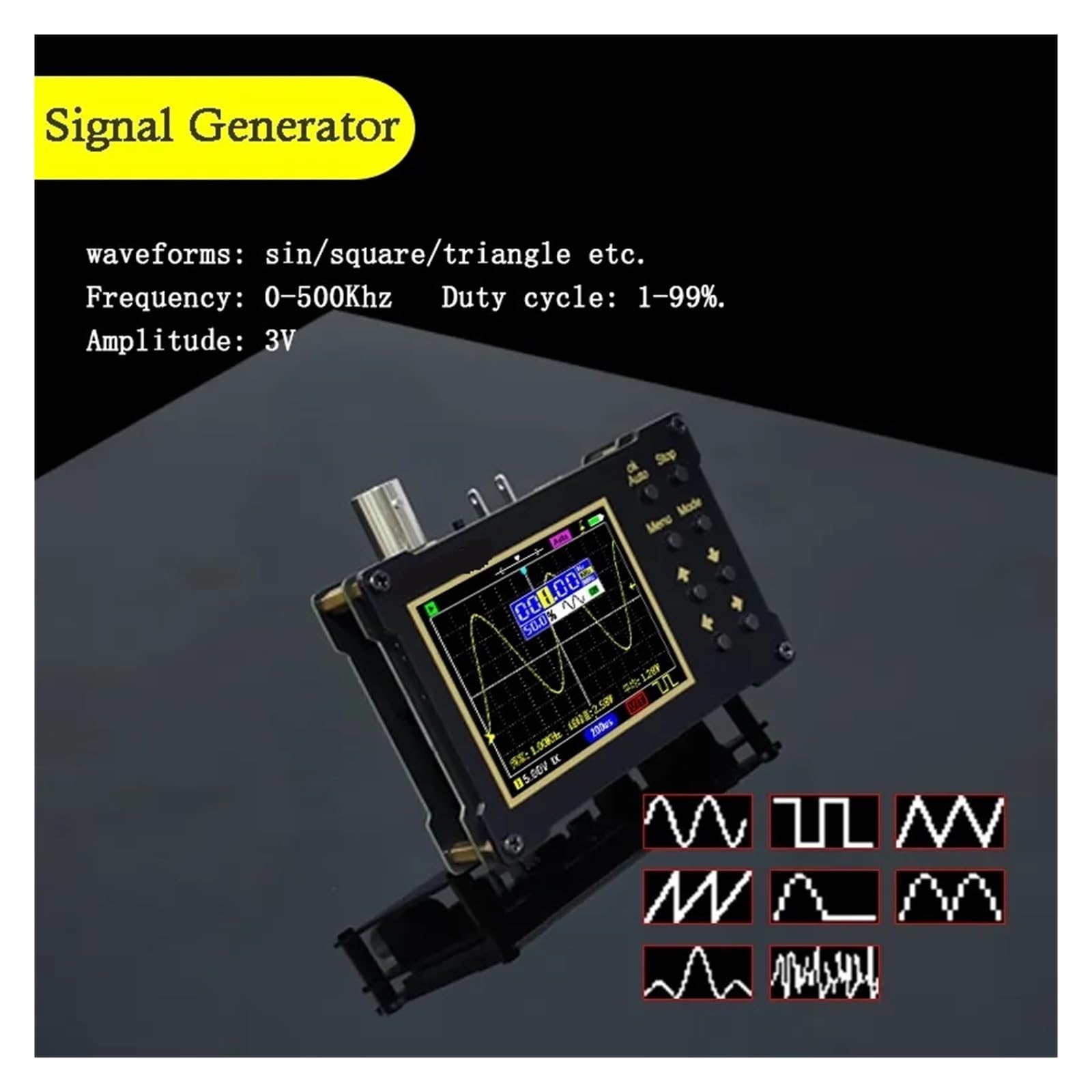 Oscilloscopio digitale DSO154Pro Oscilloscopio digitale con schermo da 2,4 pollici Generatore di segnale di supporto larghezza di banda analogica 18 MHz(18Mhz (BAT. P6100))