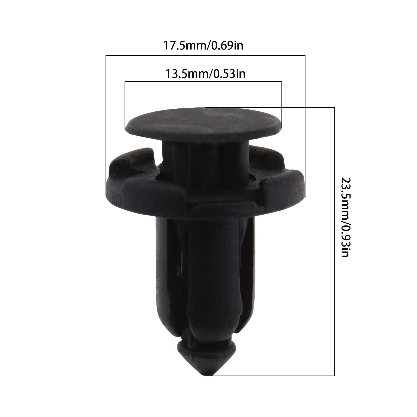 50 Clip Fermaparaurti Nere The Lord Of The Tools, Diametro 10 Mm, Per Subaru E Honda (909140007/91503-SZ5-003)