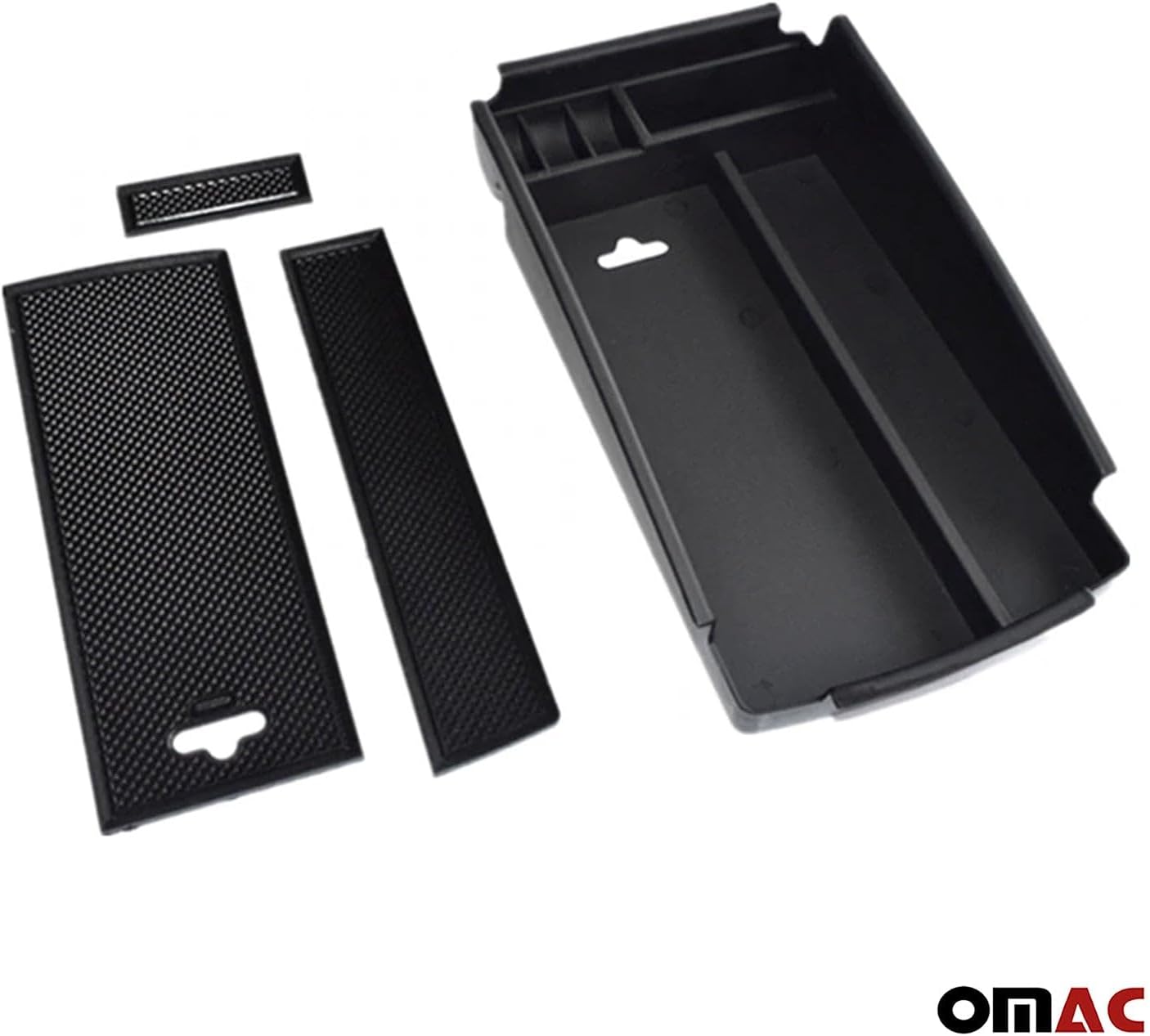 OMAC Center Console Armrest Storage Tray for VW Passat B7 2012-2014 Black 1 Pc